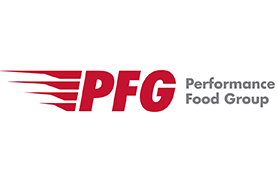 Performance Food Group logo with red wings.